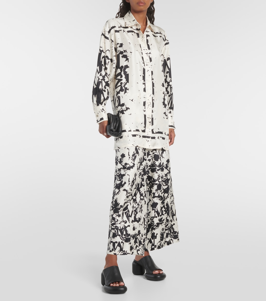 Pantalon ample Fiordo imprimé en soie | Max Mara