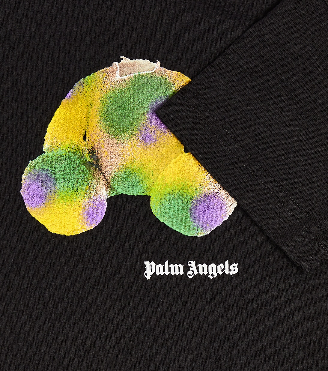 T-shirt in jersey di cotone con stampa | Palm Angels Kids