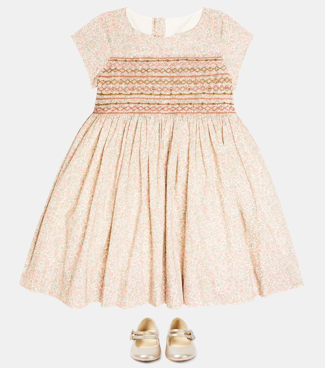 Robe Duchesse en coton à fleurs | Bonpoint