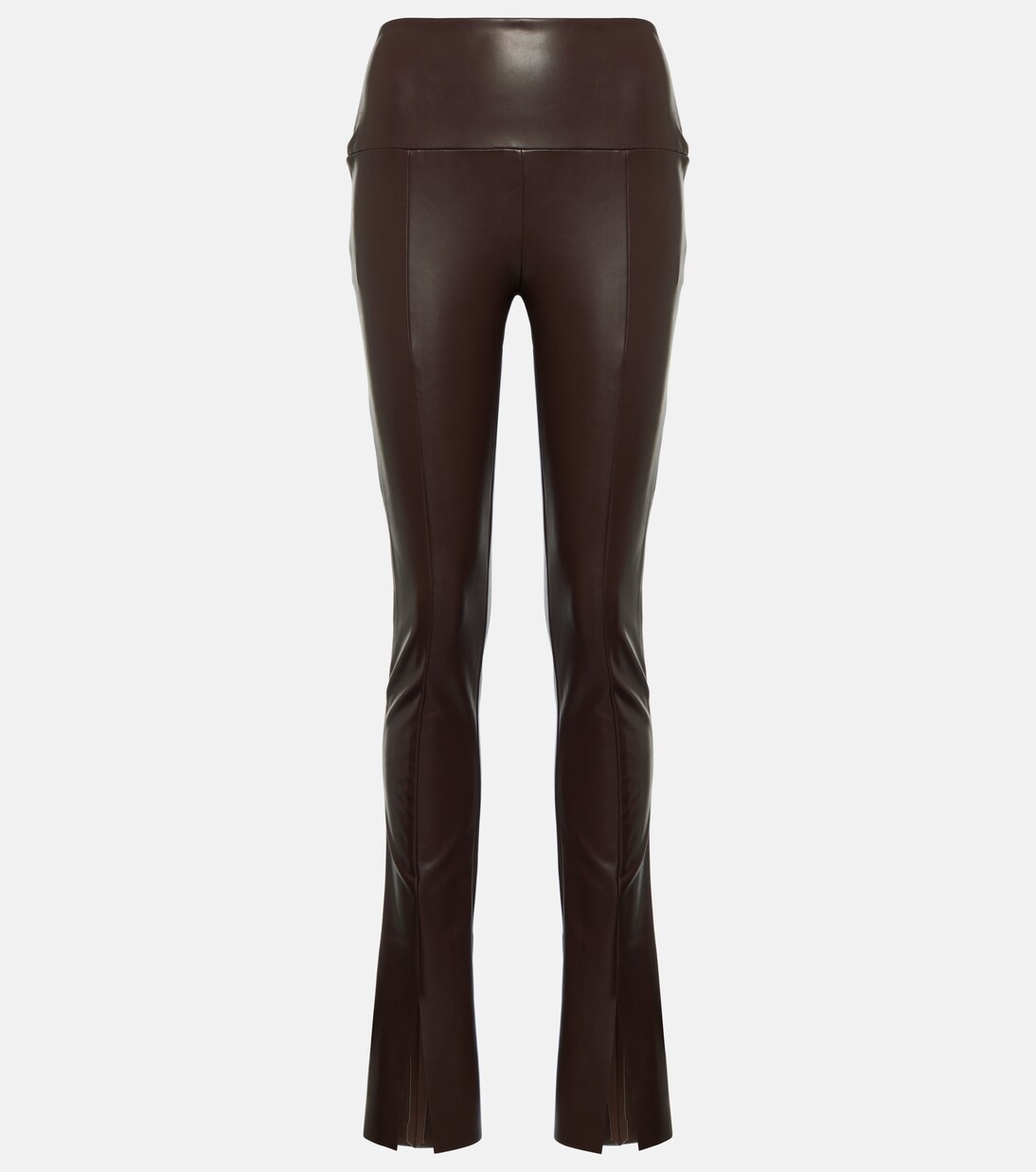 Legging évasé en cuir synthétique | Norma Kamali