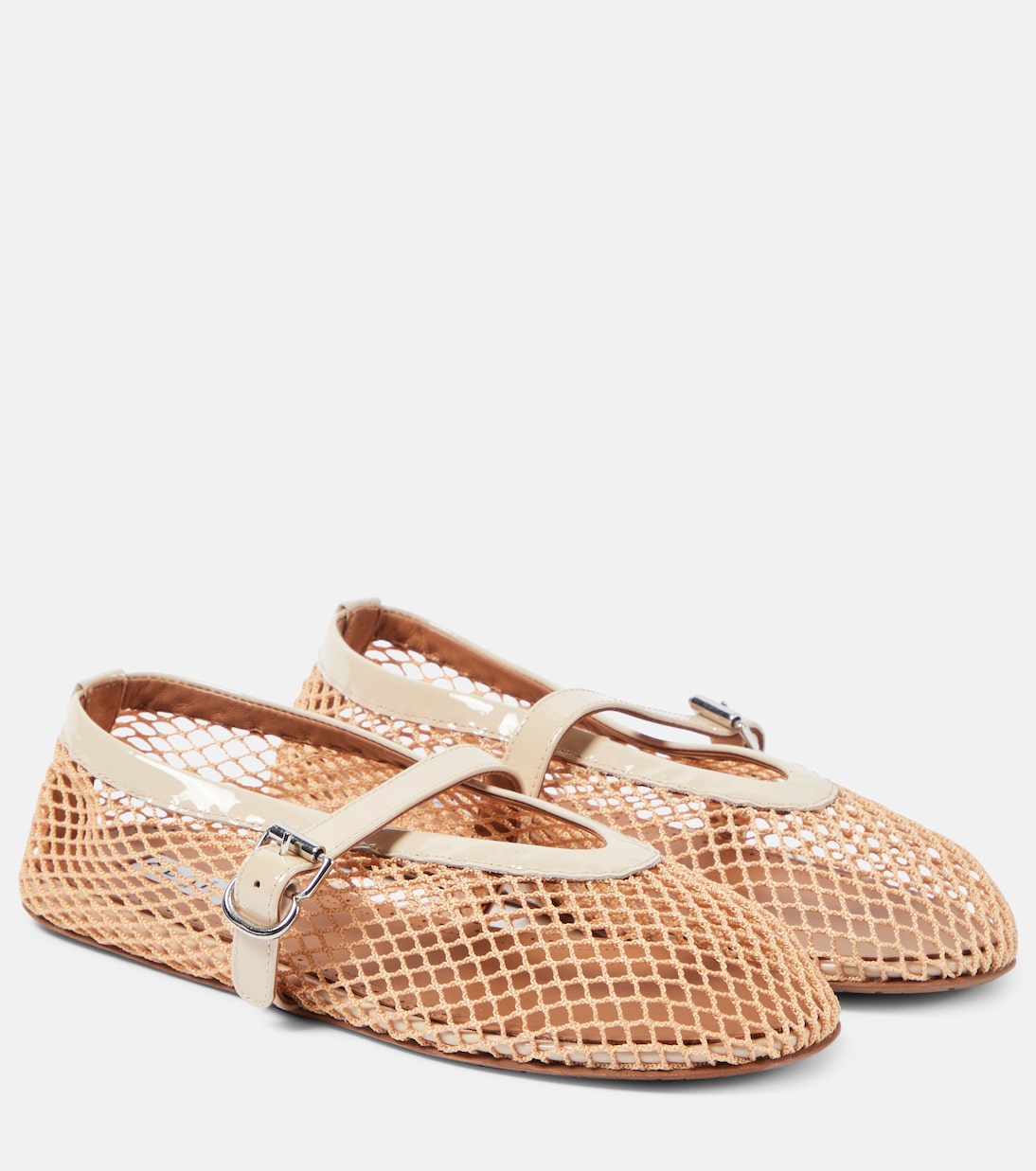 Ballerine in mesh con vernice | Alaïa
