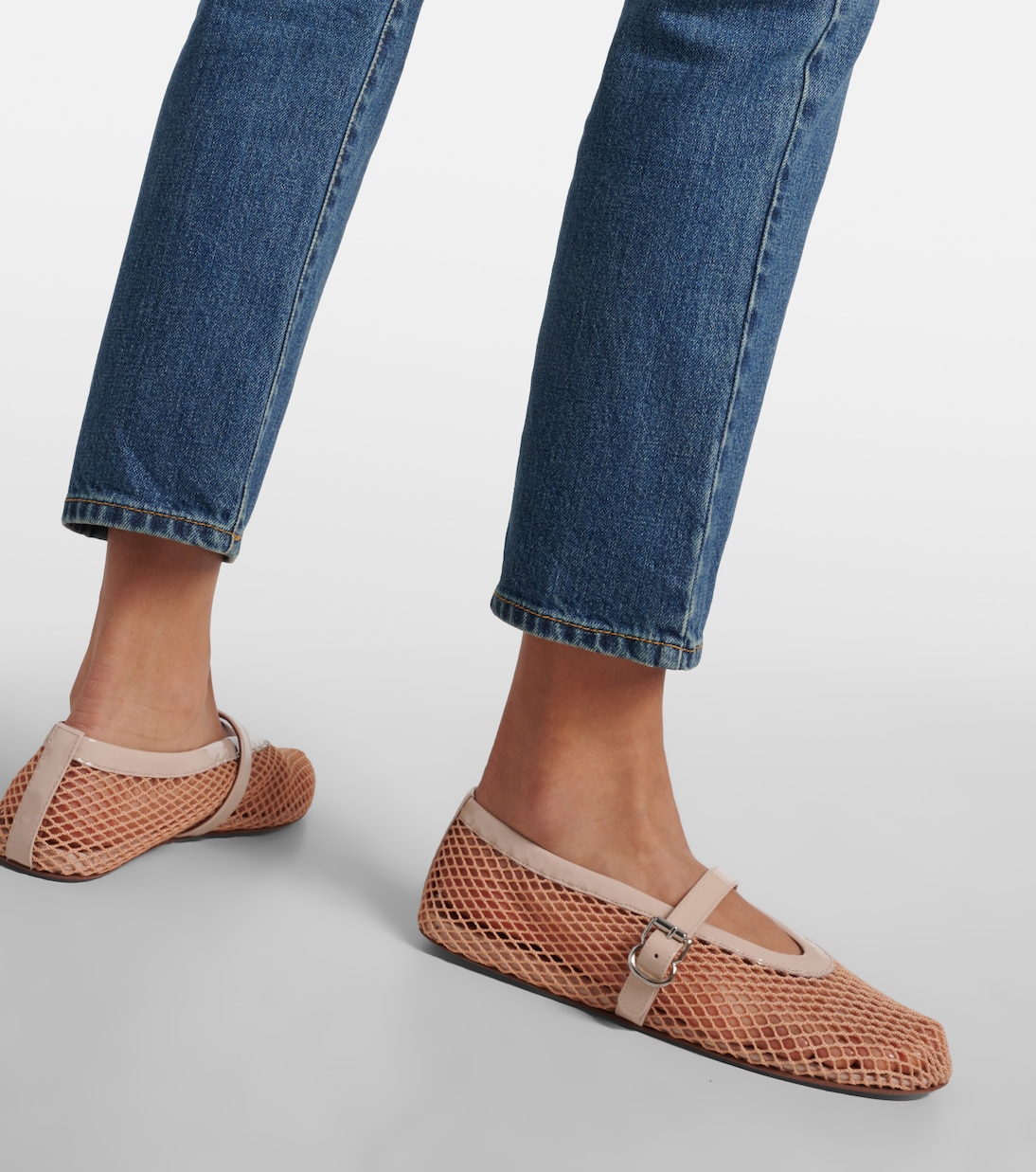 Ballerine in mesh con vernice | Alaïa