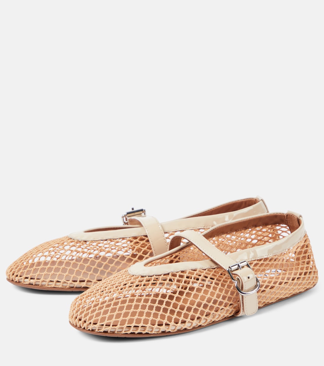 Ballerine in mesh con vernice | Alaïa
