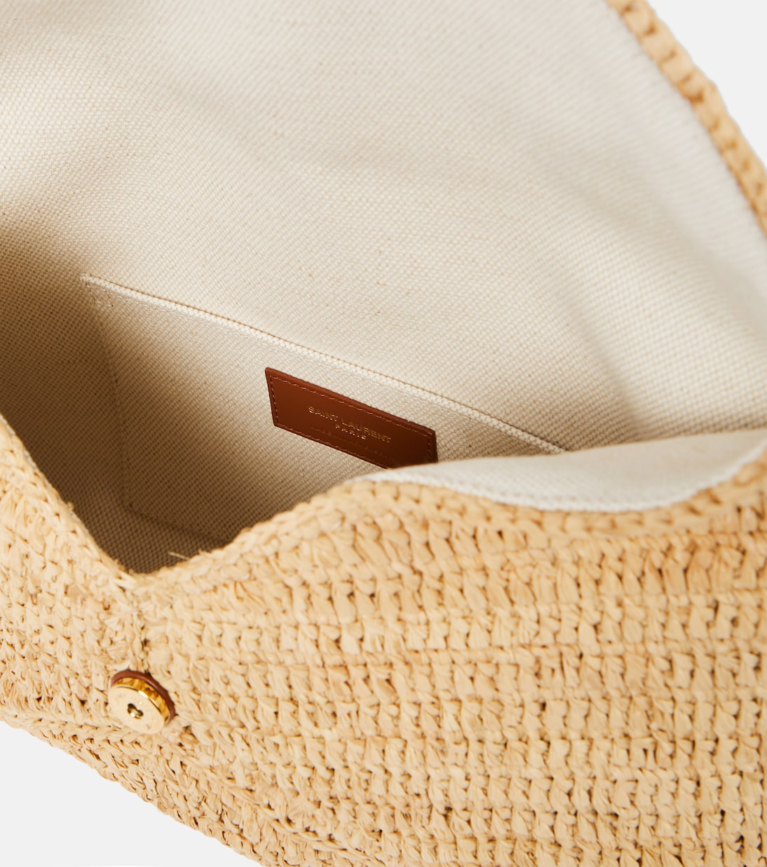 Cassandre Large raffia pouch | Saint Laurent