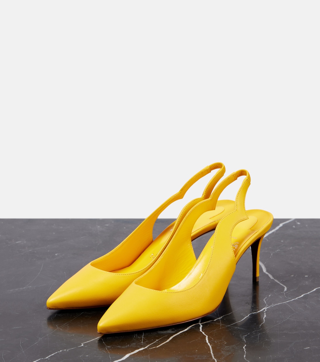 Escarpins Hot Chick Sling 70 en cuir | Christian Louboutin