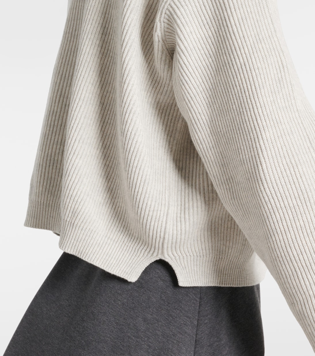 Pullover in cotone a coste | Brunello Cucinelli