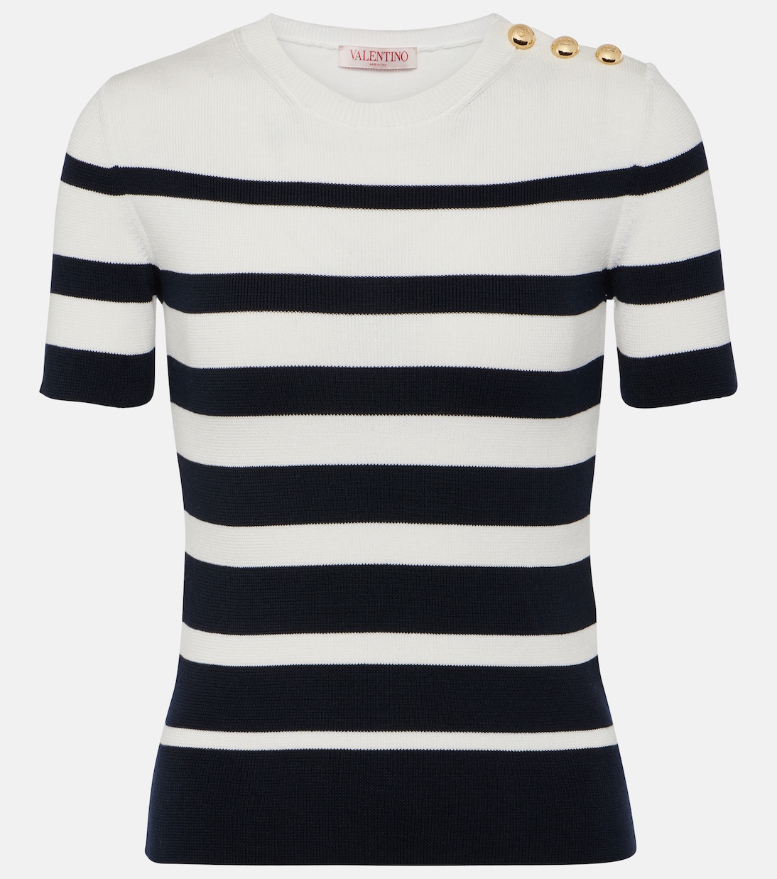 Top de algodón a rayas | Valentino
