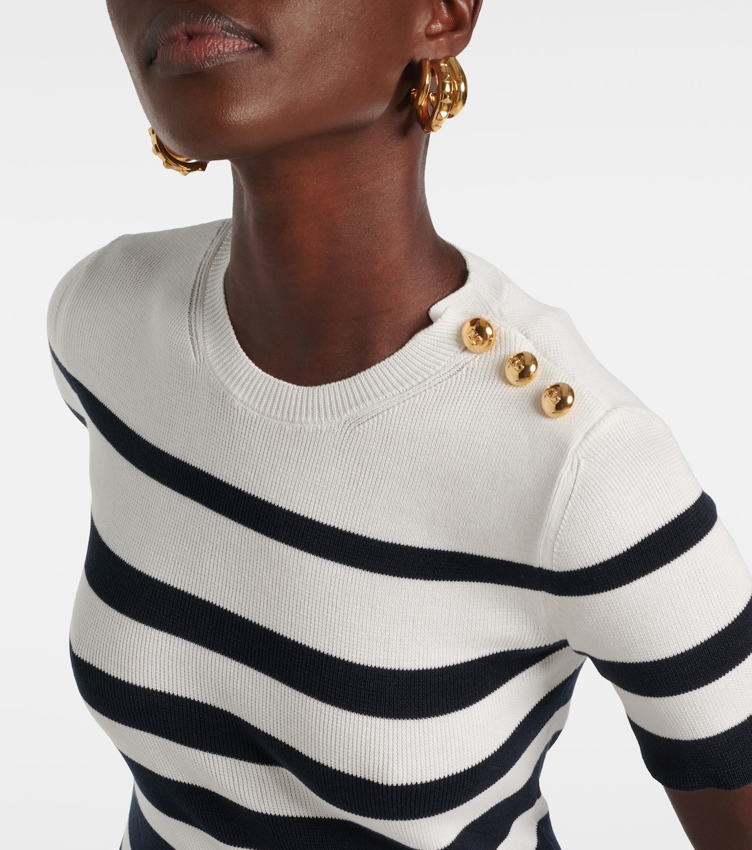 Top de algodón a rayas | Valentino