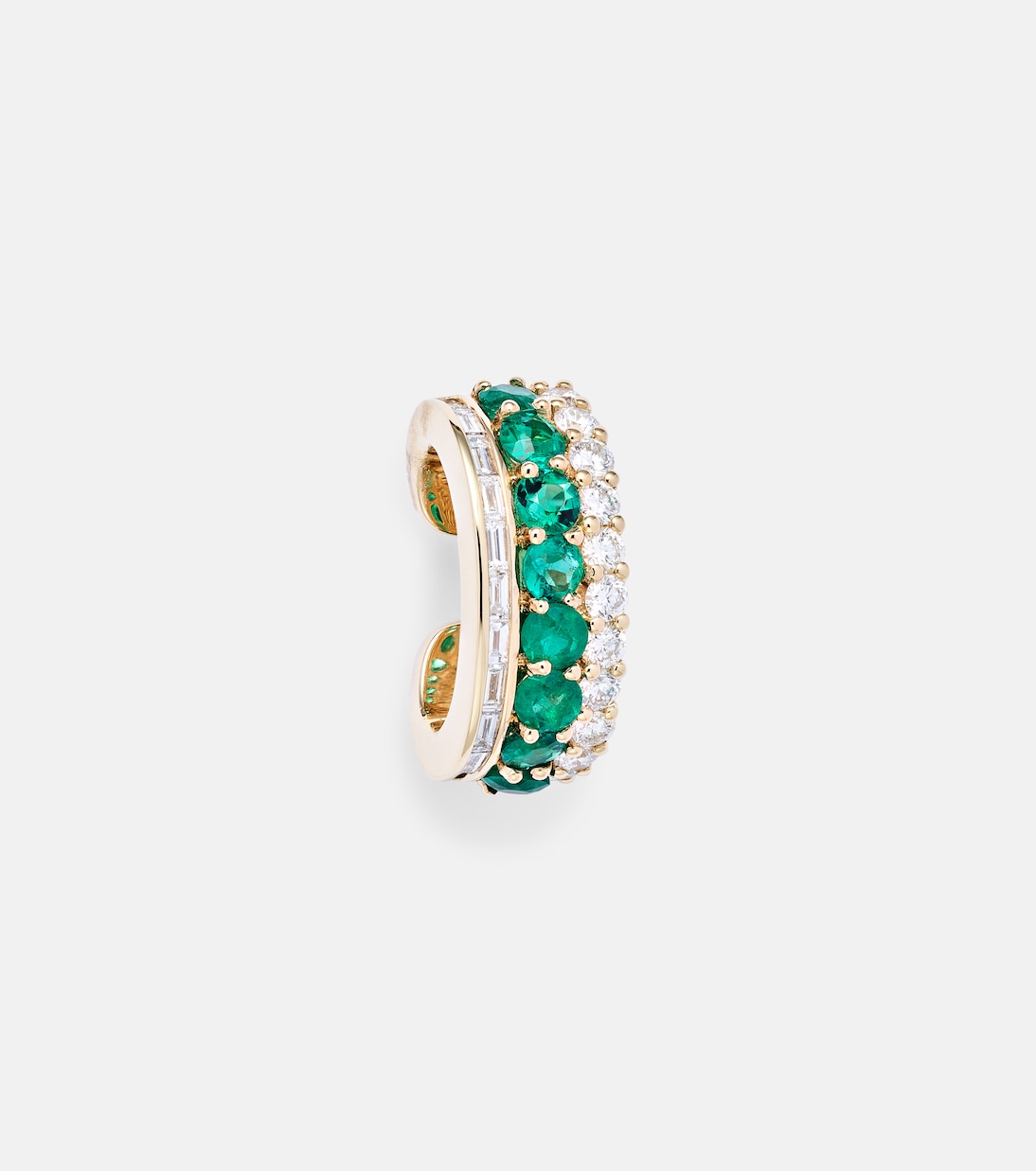 Boucle d'oreille Lola en or 18 ct, émeraudes et diamants | Anita Ko