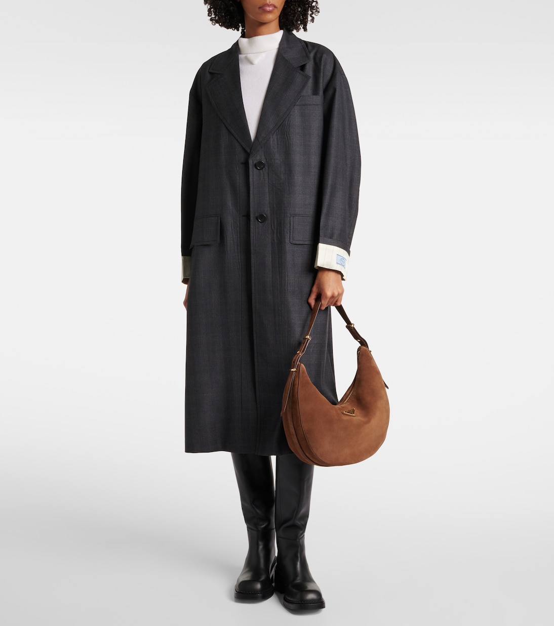Sac Arque Large en daim | Prada