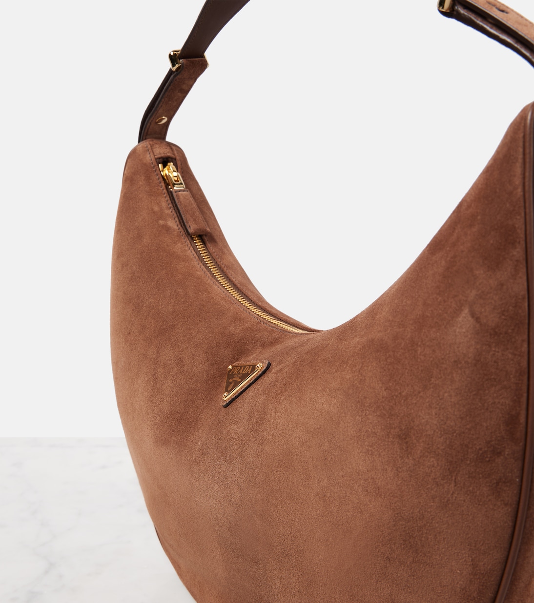 Sac Arque Large en daim | Prada