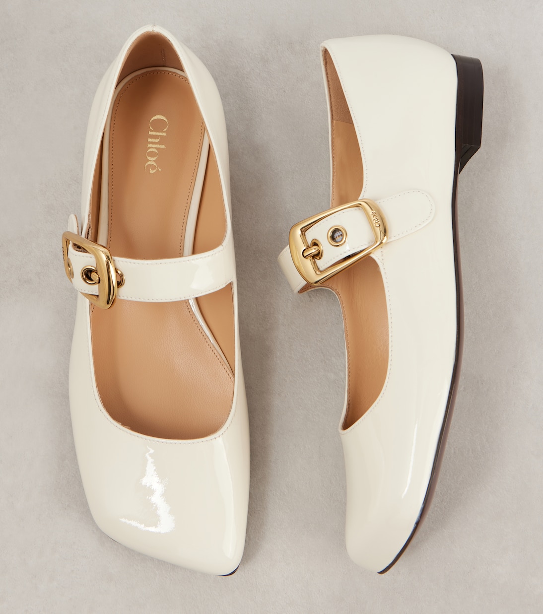 Polly leather Mary Jane flats | Chloé