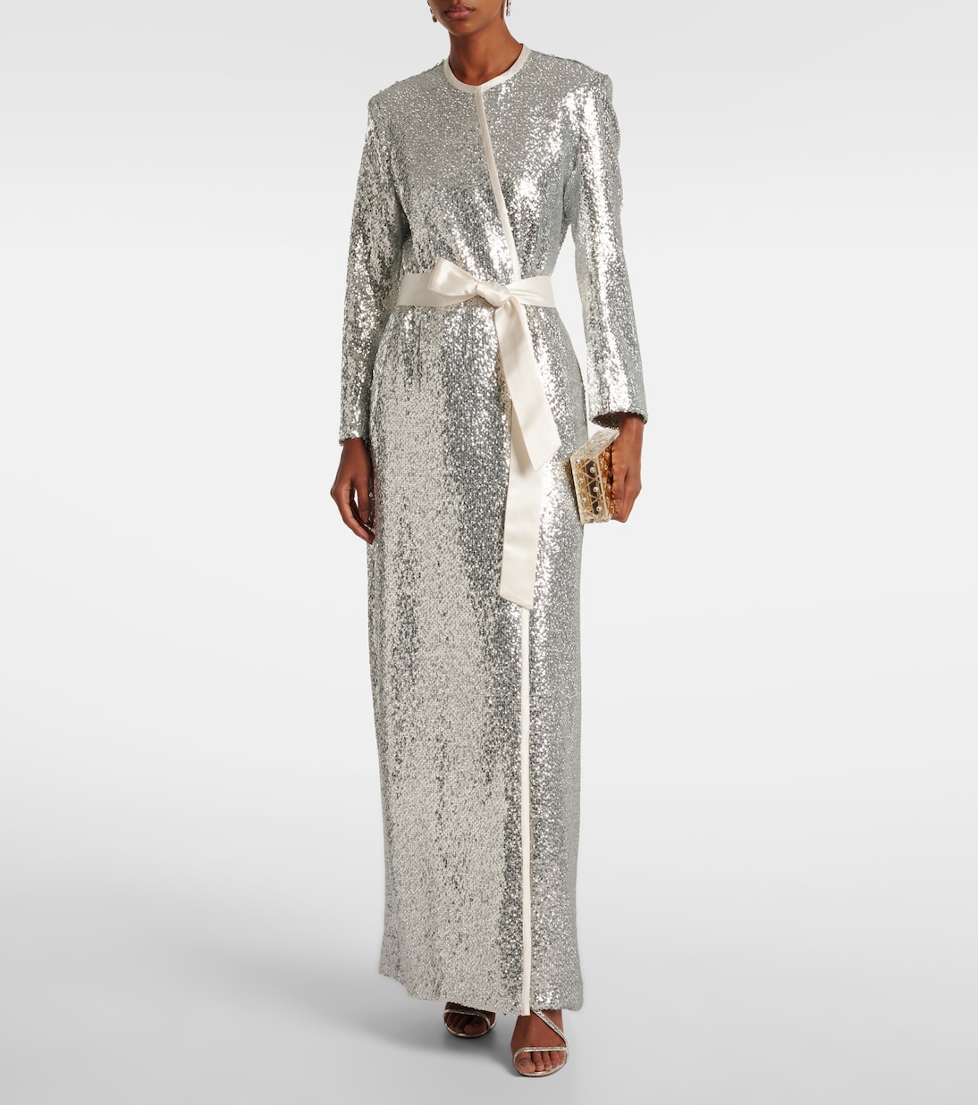 Allegra sequined wrap coat | Markarian