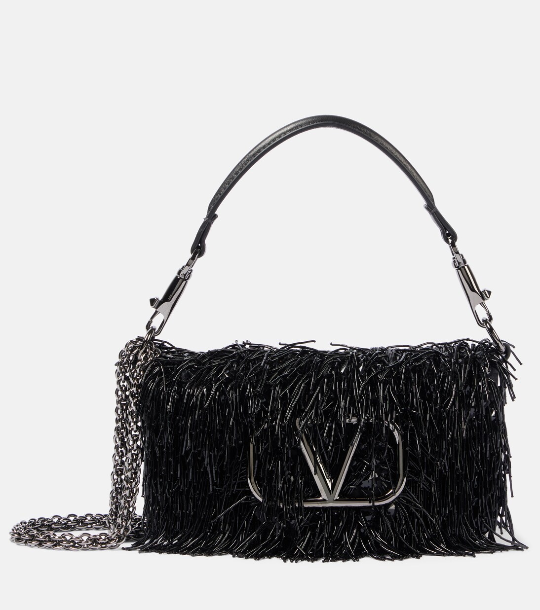 Verzierte Schultertasche Locò Small aus Leder | Valentino Garavani