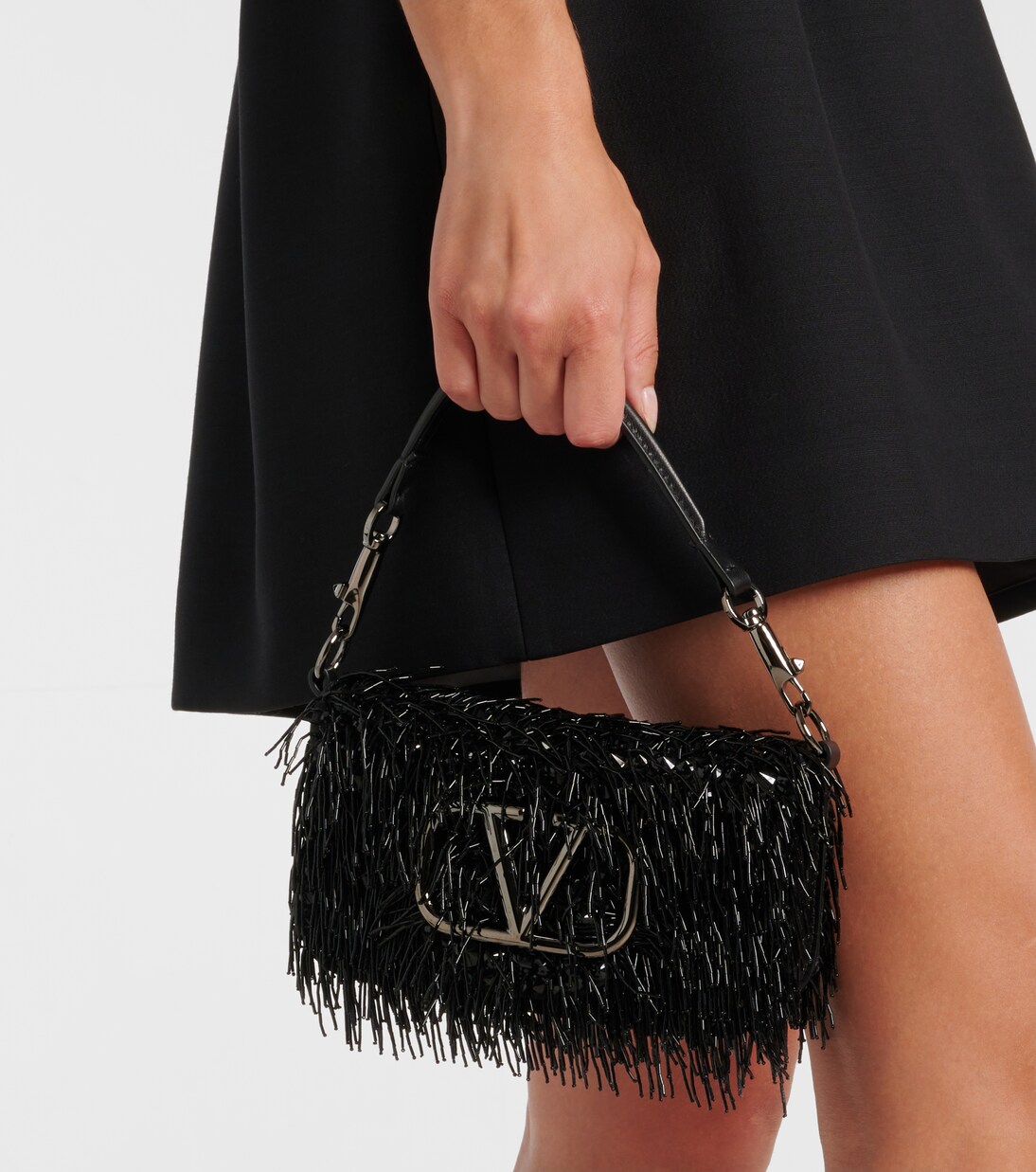 Verzierte Schultertasche Locò Small aus Leder | Valentino Garavani