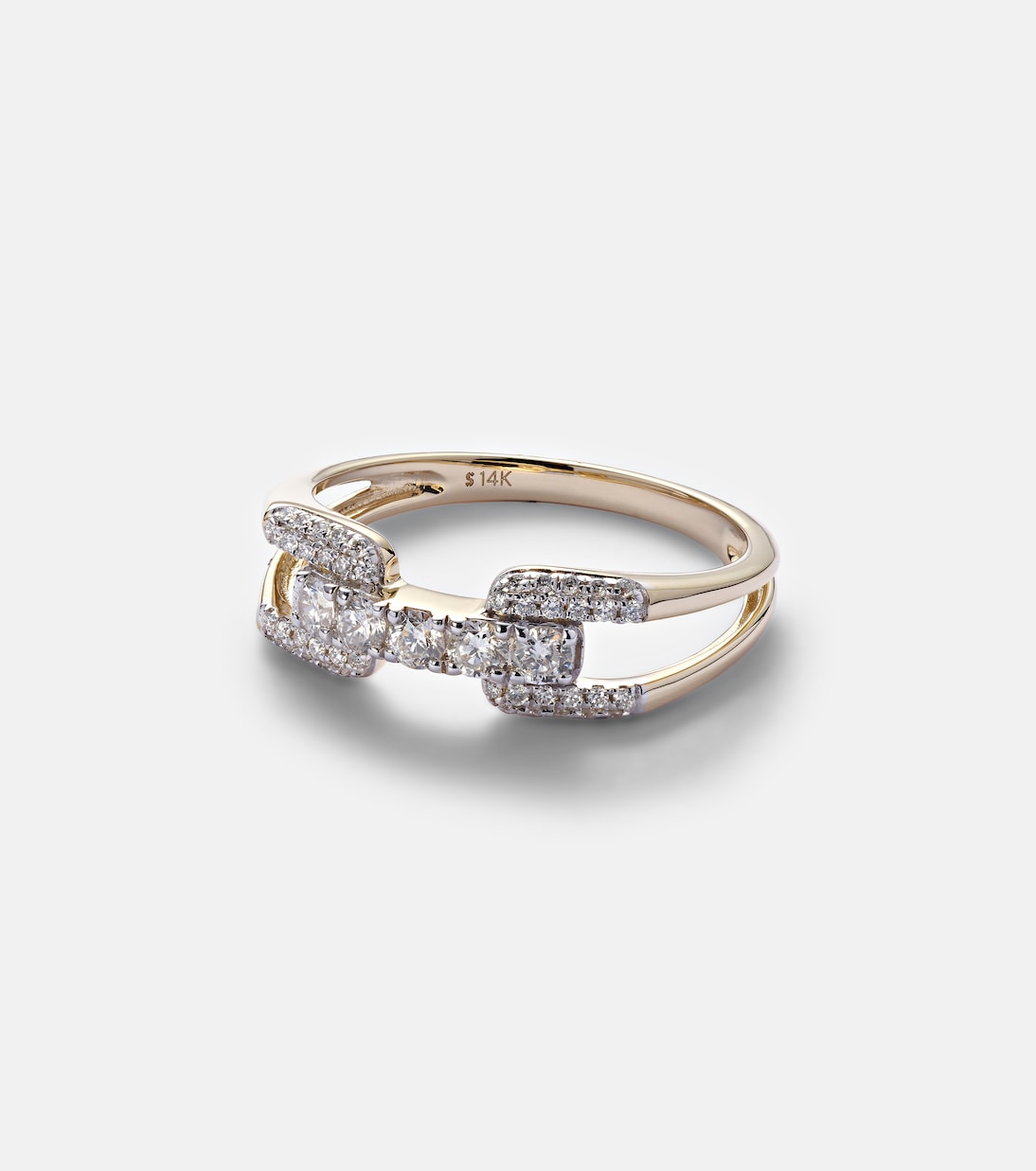 Bague Harness en or 14 ct et diamants | Stone and Strand