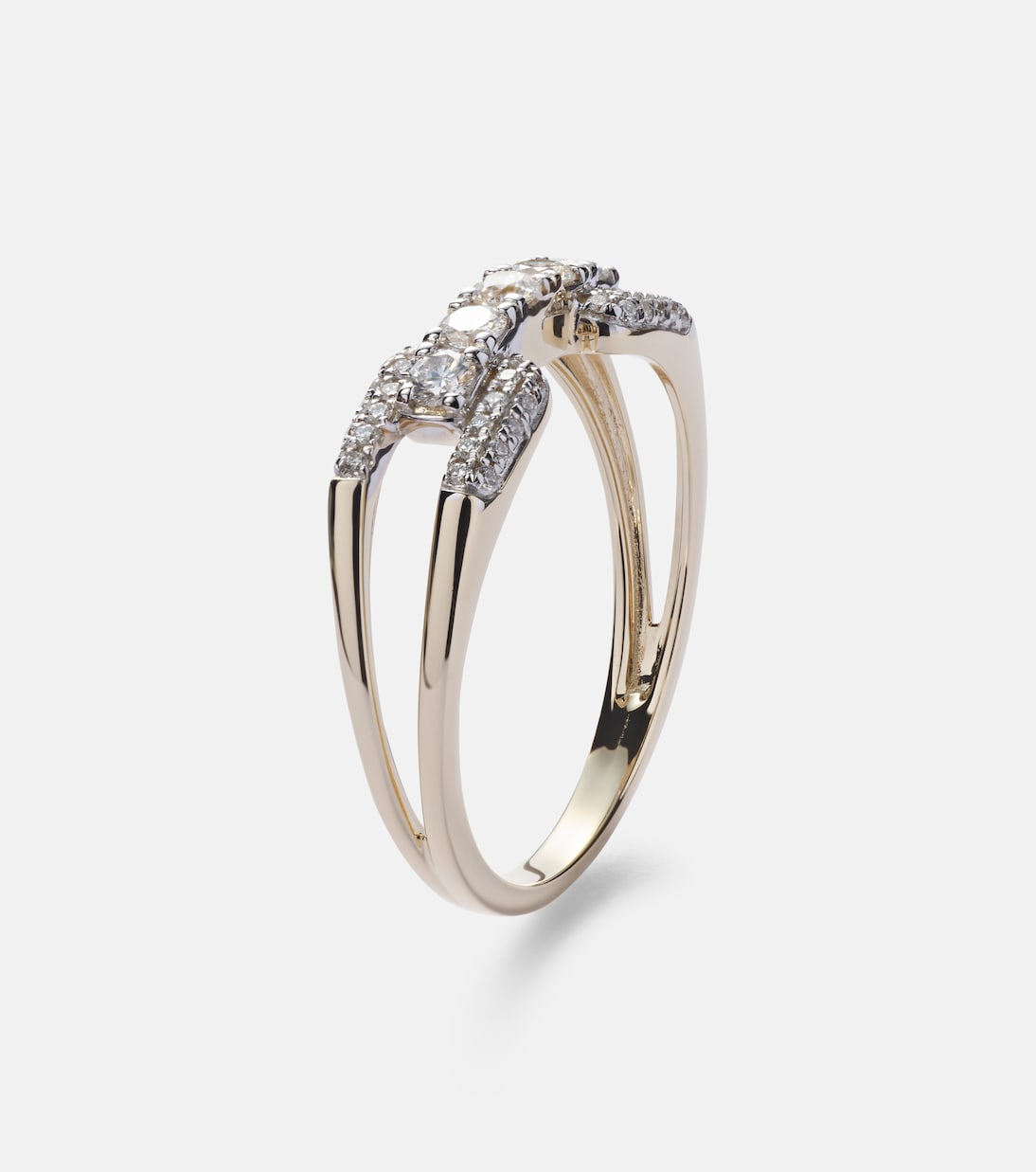 Bague Harness en or 14 ct et diamants | Stone and Strand