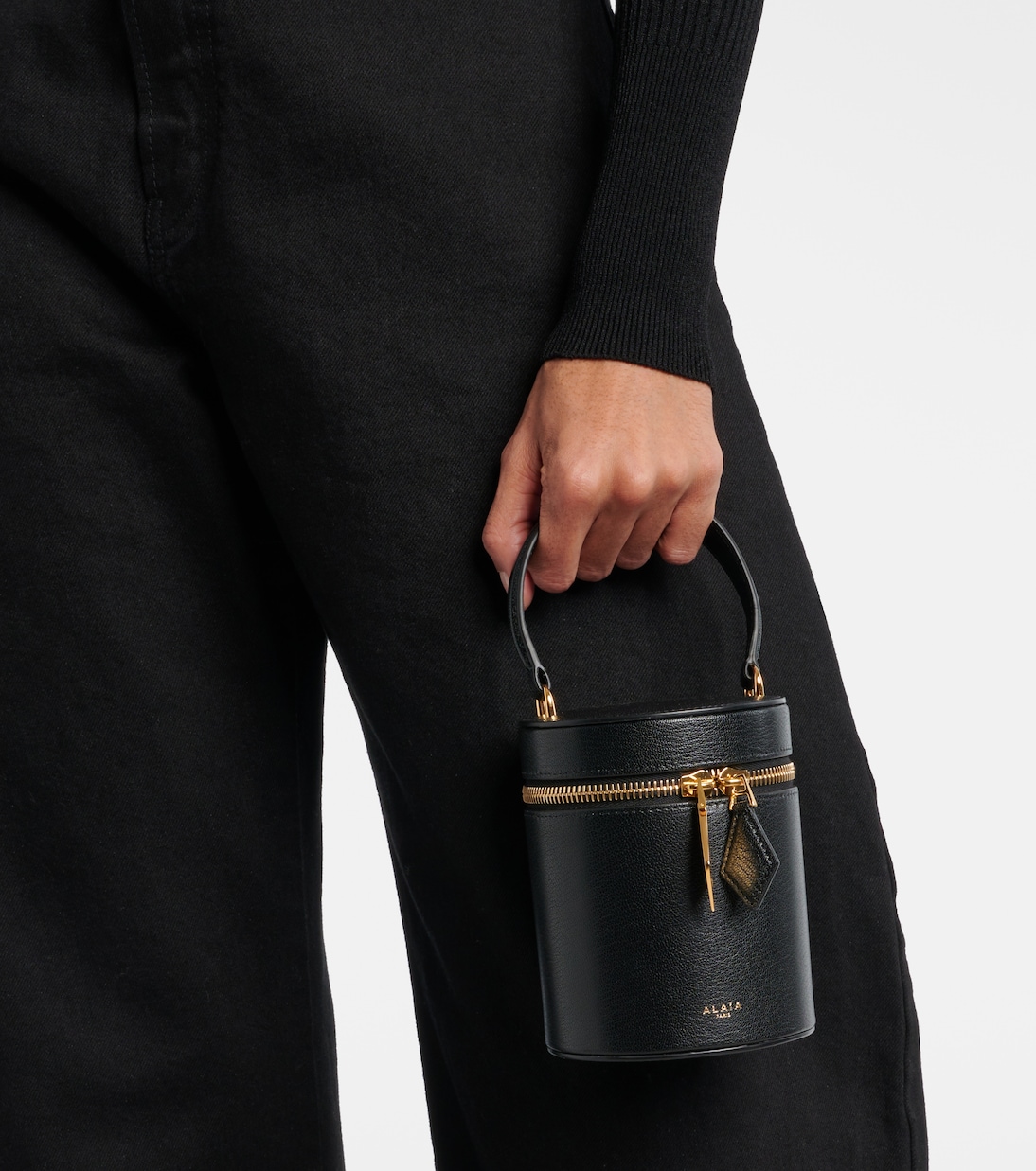 Sac vanity Cube Mini en cuir | Alaïa