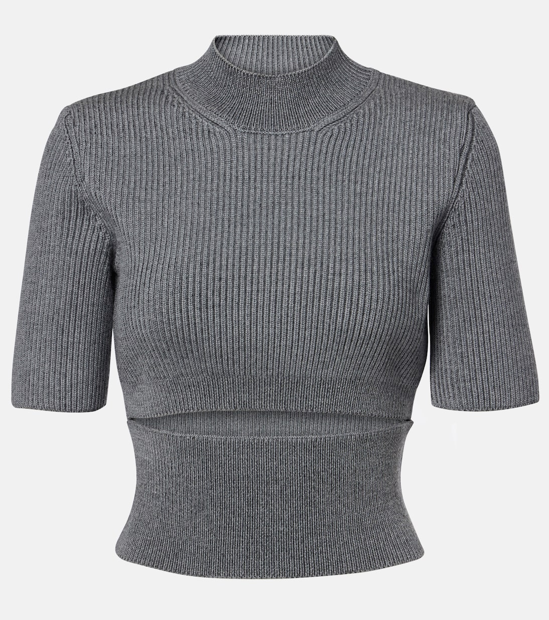 Top in misto lana a coste con cut-out | Alaïa