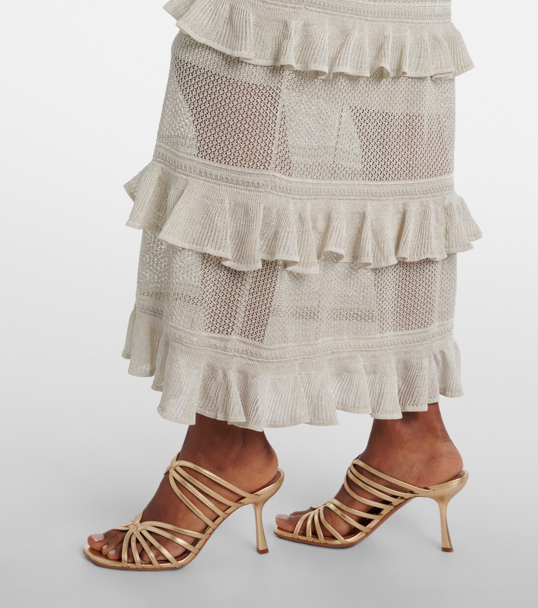 Maxikleid Crush Frilled aus Häkelstrick | Zimmermann