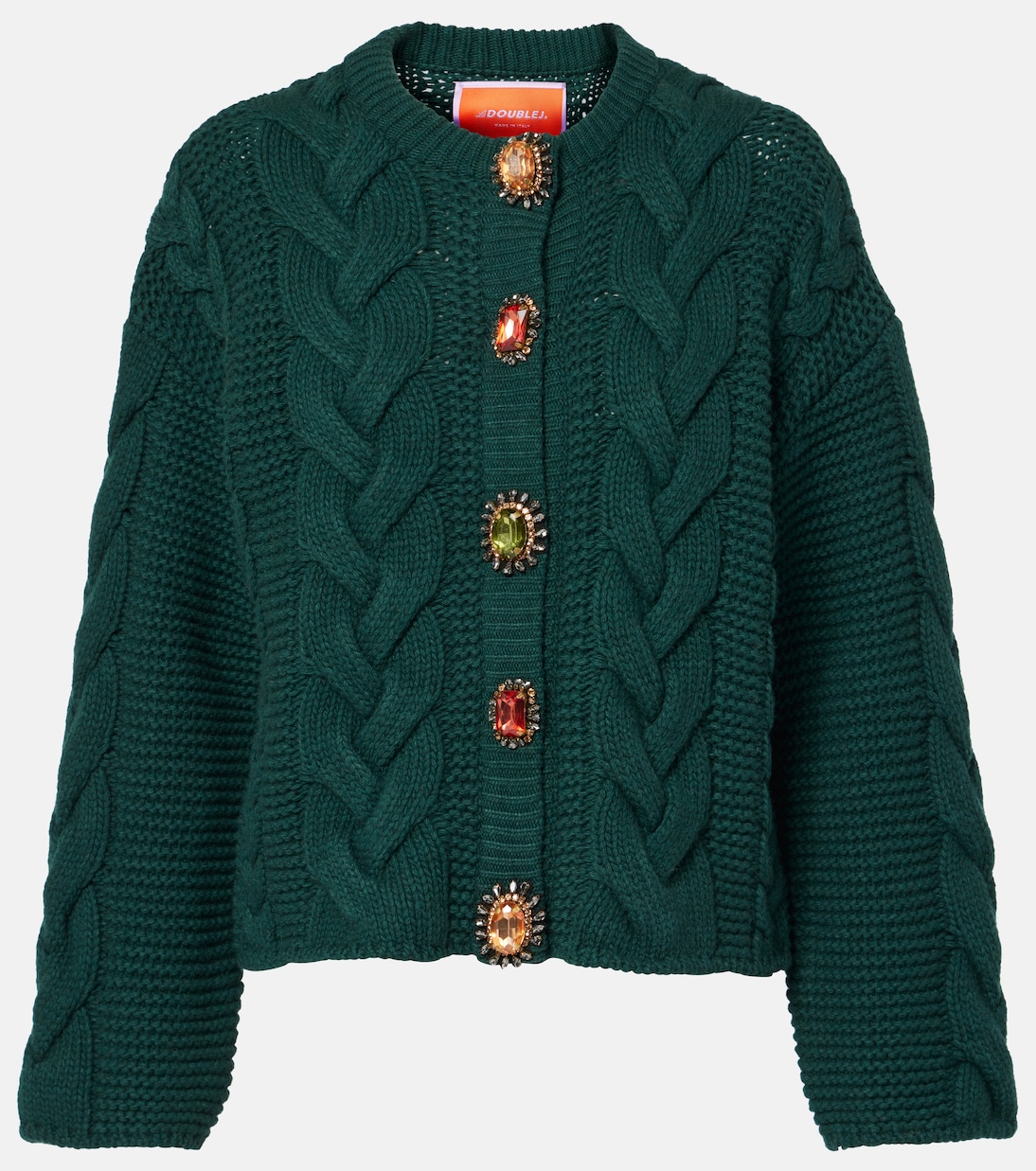 Cardigan Portrait in maglia a trecce | La DoubleJ