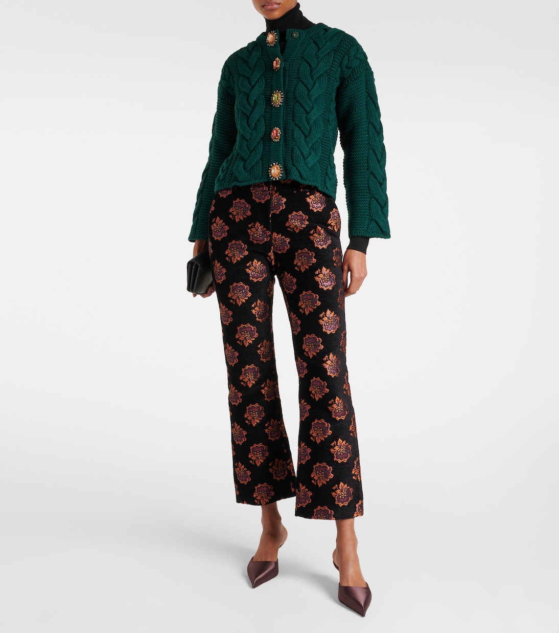 Cardigan Portrait in maglia a trecce | La DoubleJ