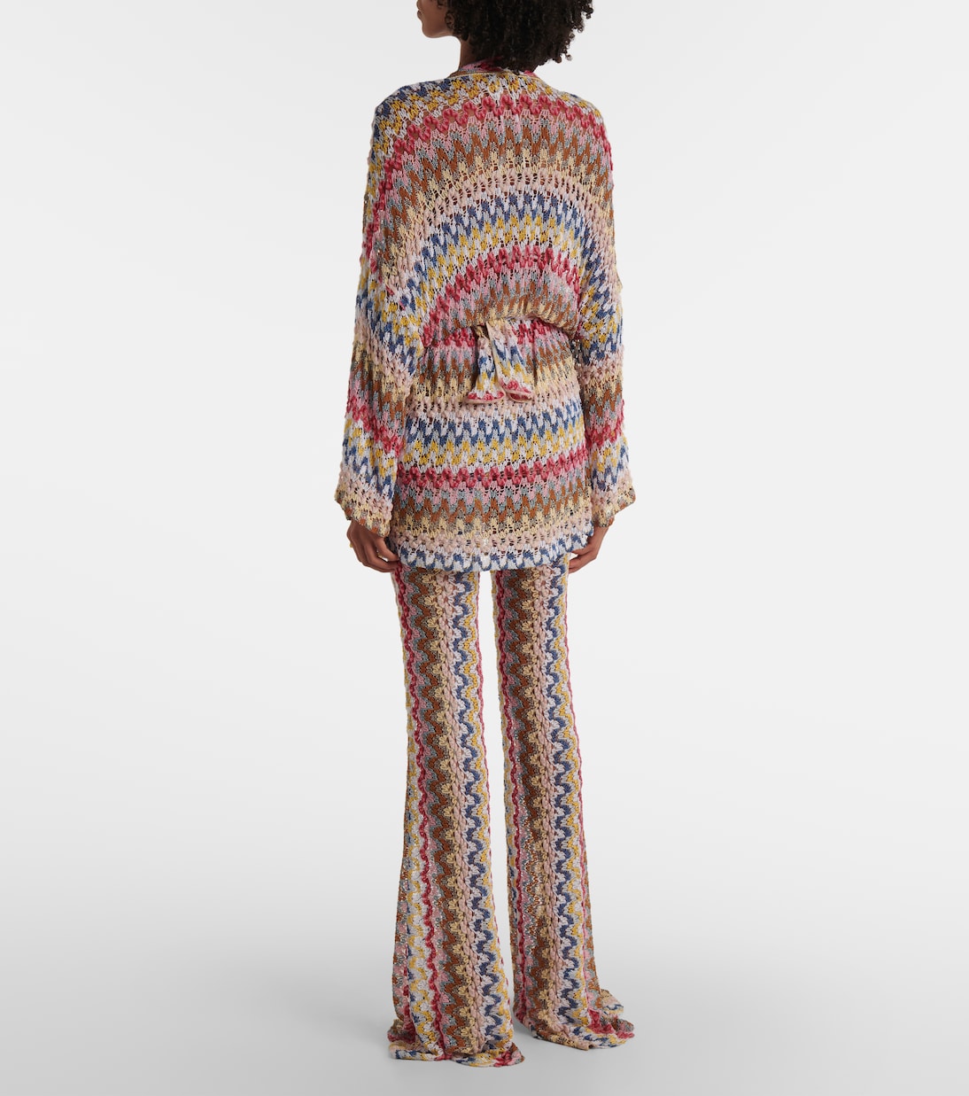 Cárdigan envolvente de croché en zigzag | Missoni
