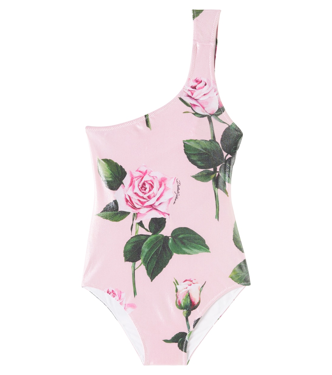 Maillot de bain asymétrique à fleurs | Dolce&Gabbana Kids