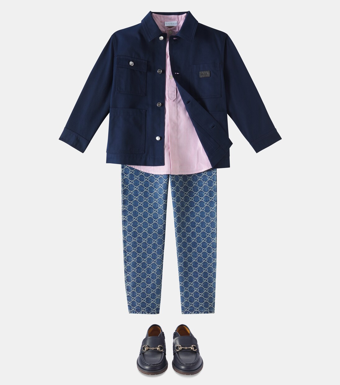 Jean droit GG en denim | Gucci Kids