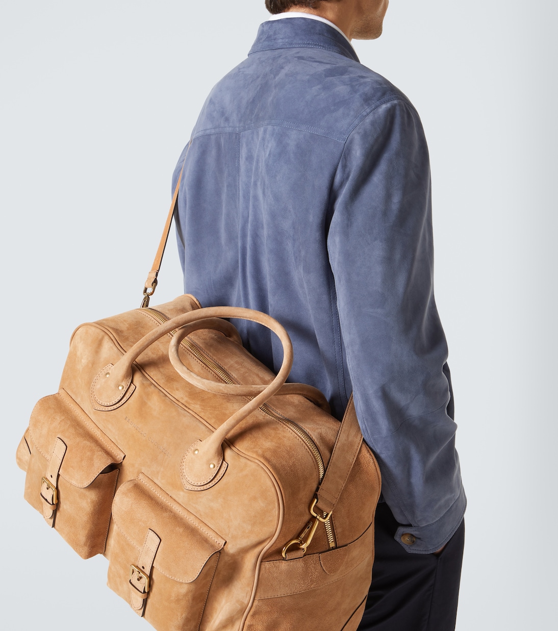 Weekender aus Veloursleder | Brunello Cucinelli
