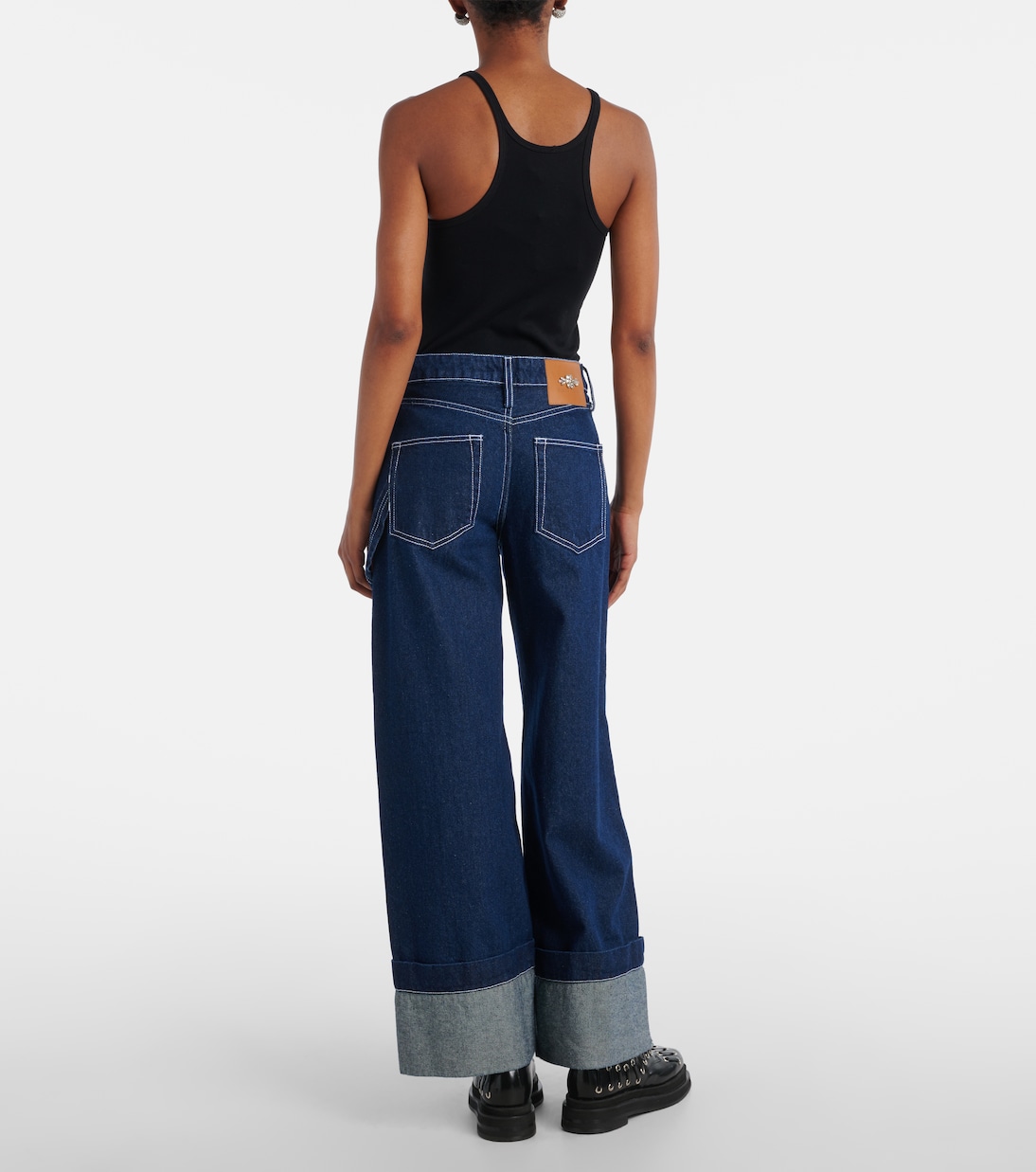 Jeans regular con cristalli | Simone Rocha