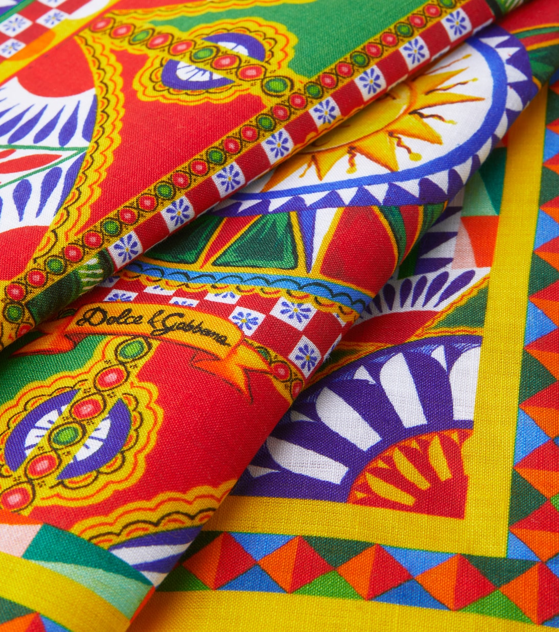 Carretto Siciliano placemat and napkin set | Dolce&Gabbana Casa