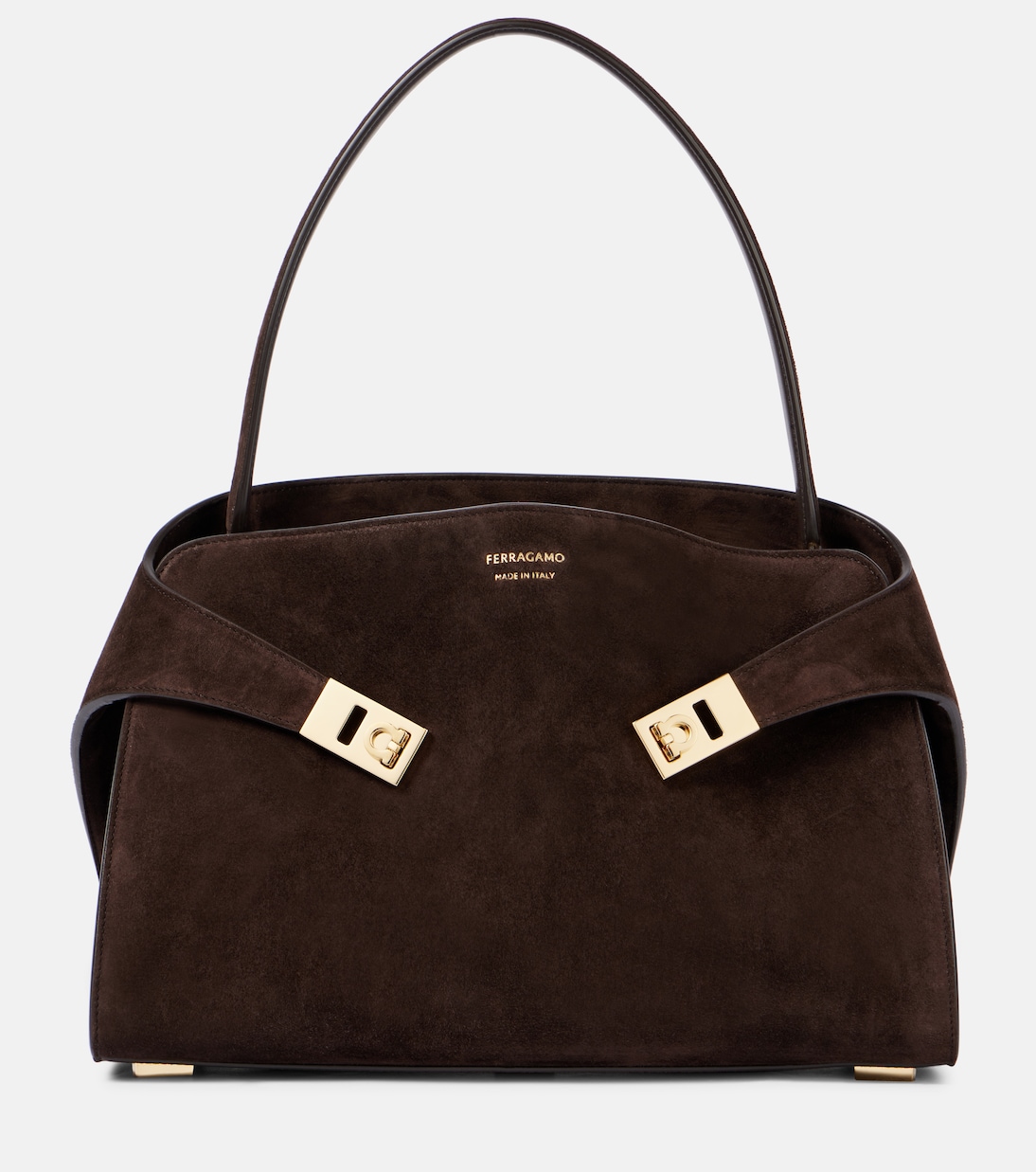 Hug Medium suede shoulder bag | Ferragamo