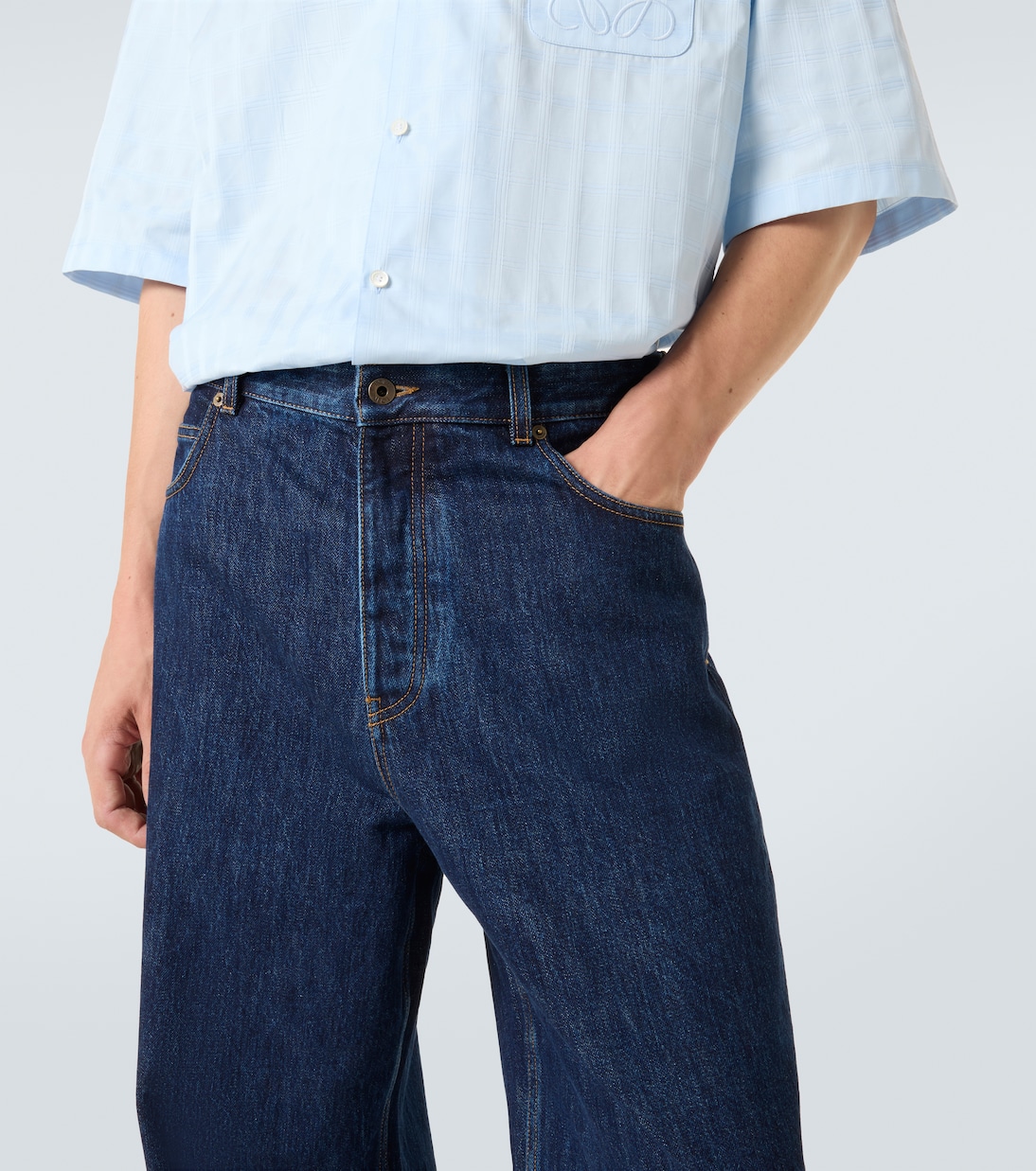 Jeans barrel de tiro medio | Loewe