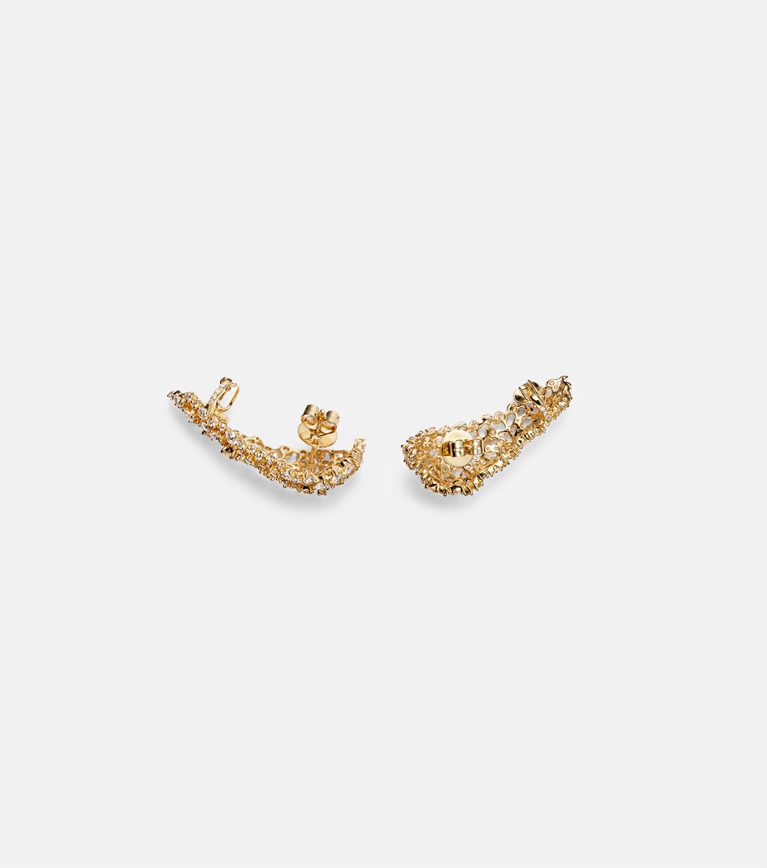 Scatter 18kt gold earrings with diamonds | Ananya
