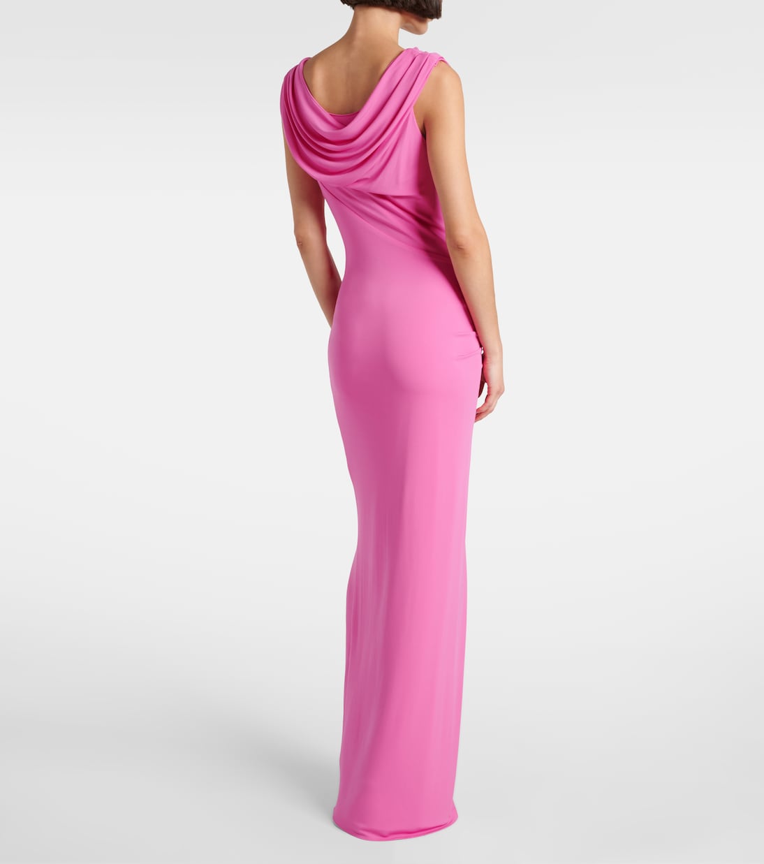 Safety Pin draped gown | Versace