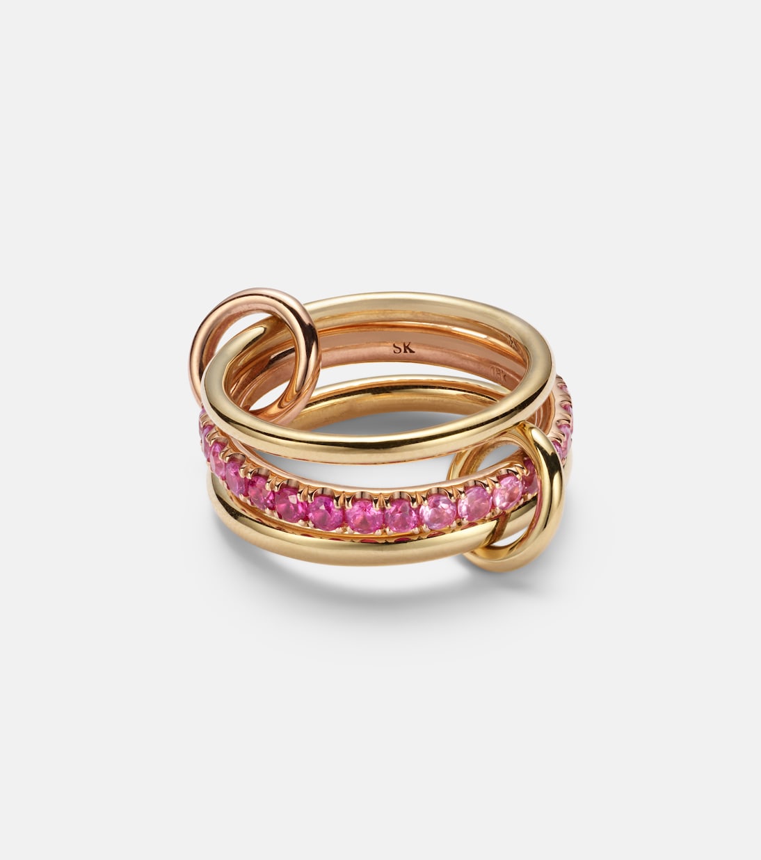Anello Petunia in oro rosa 18kt e oro rosa 18kt con zaffiri | Spinelli Kilcollin