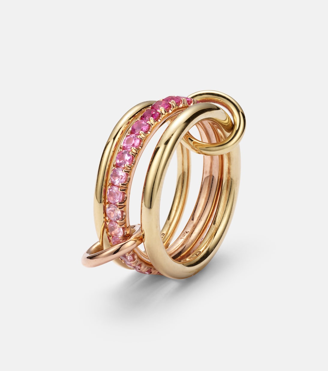 Anello Petunia in oro rosa 18kt e oro rosa 18kt con zaffiri | Spinelli Kilcollin
