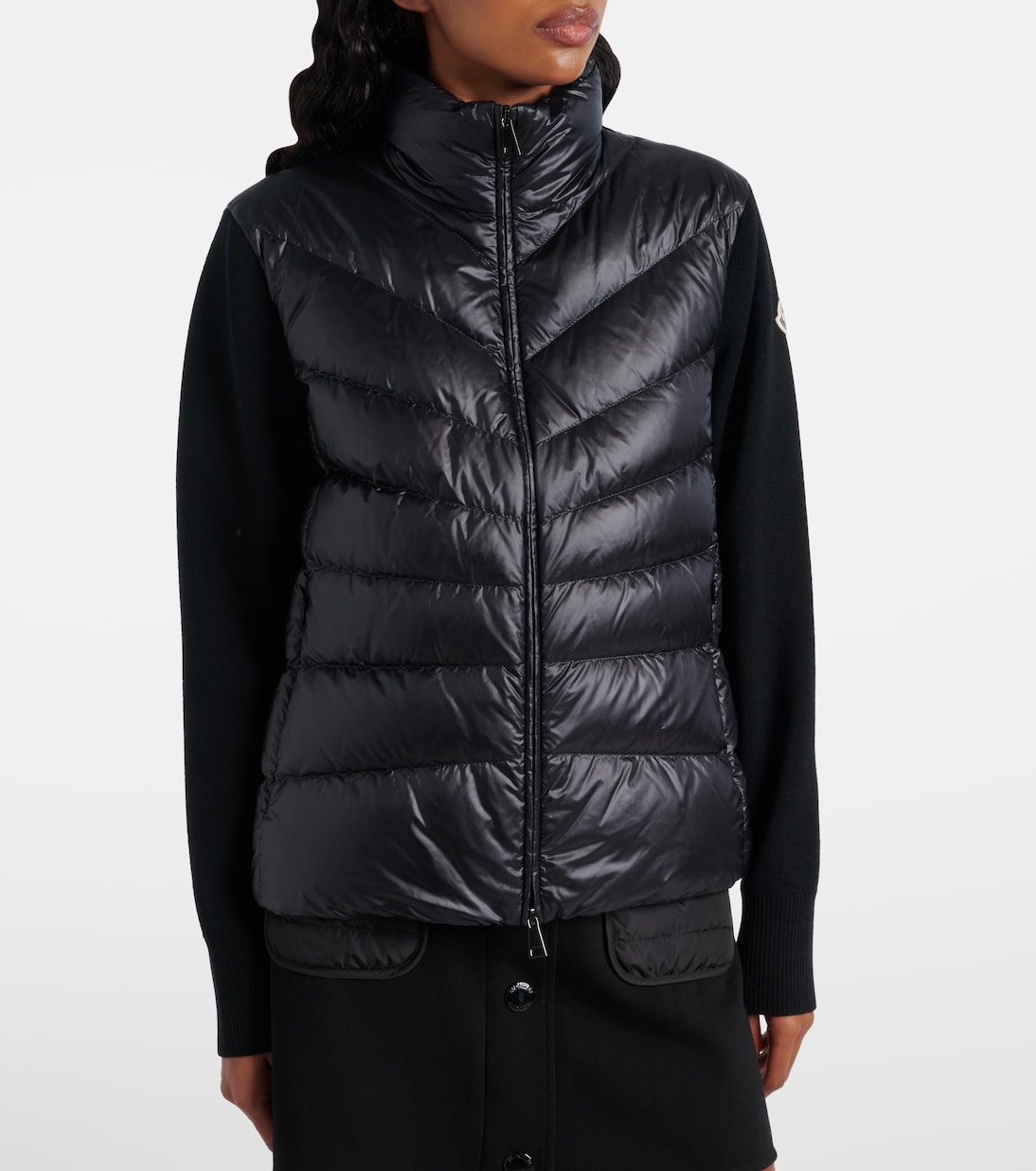 Daunenjacke mit Strick | Moncler