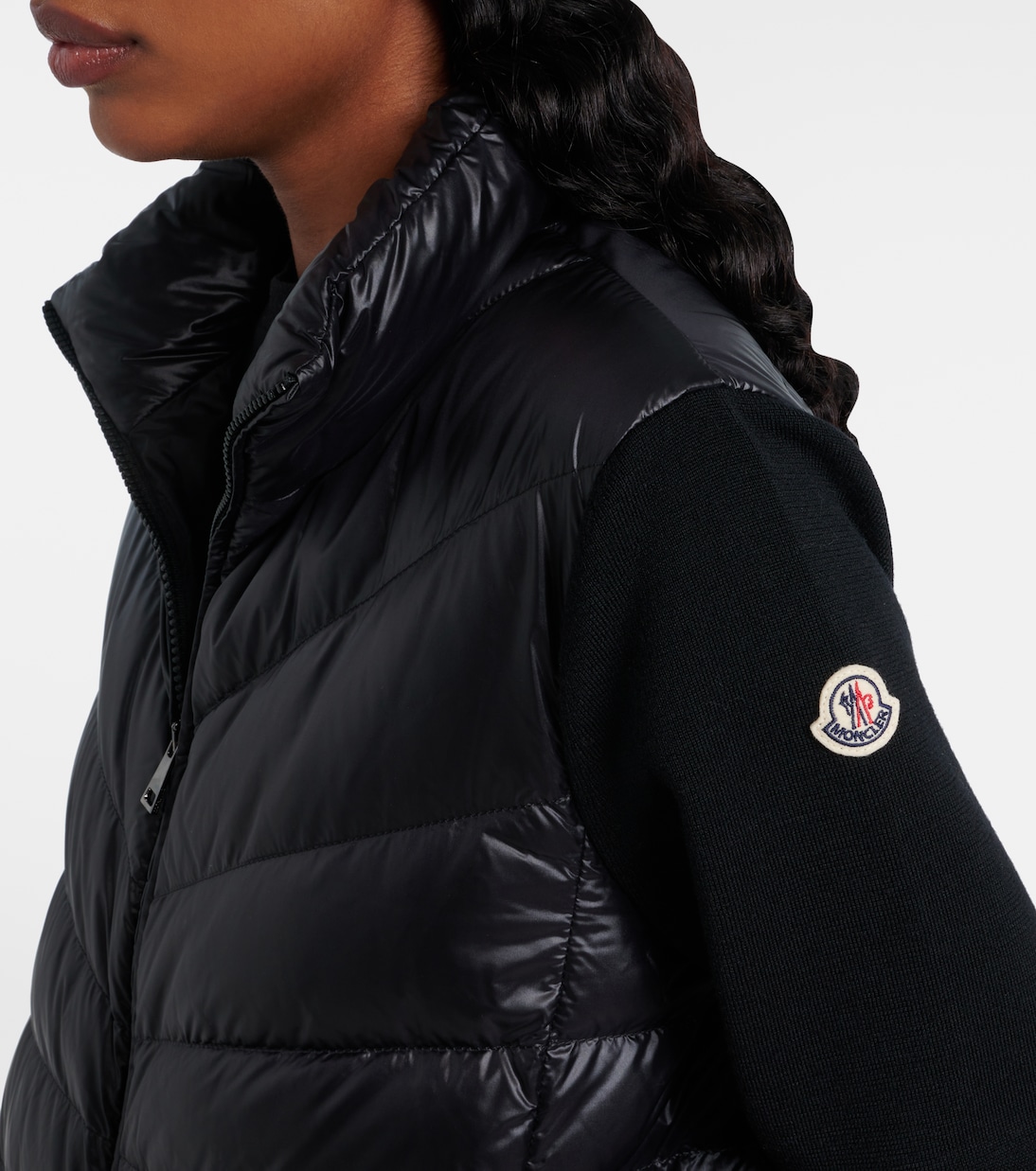 Daunenjacke mit Strick | Moncler