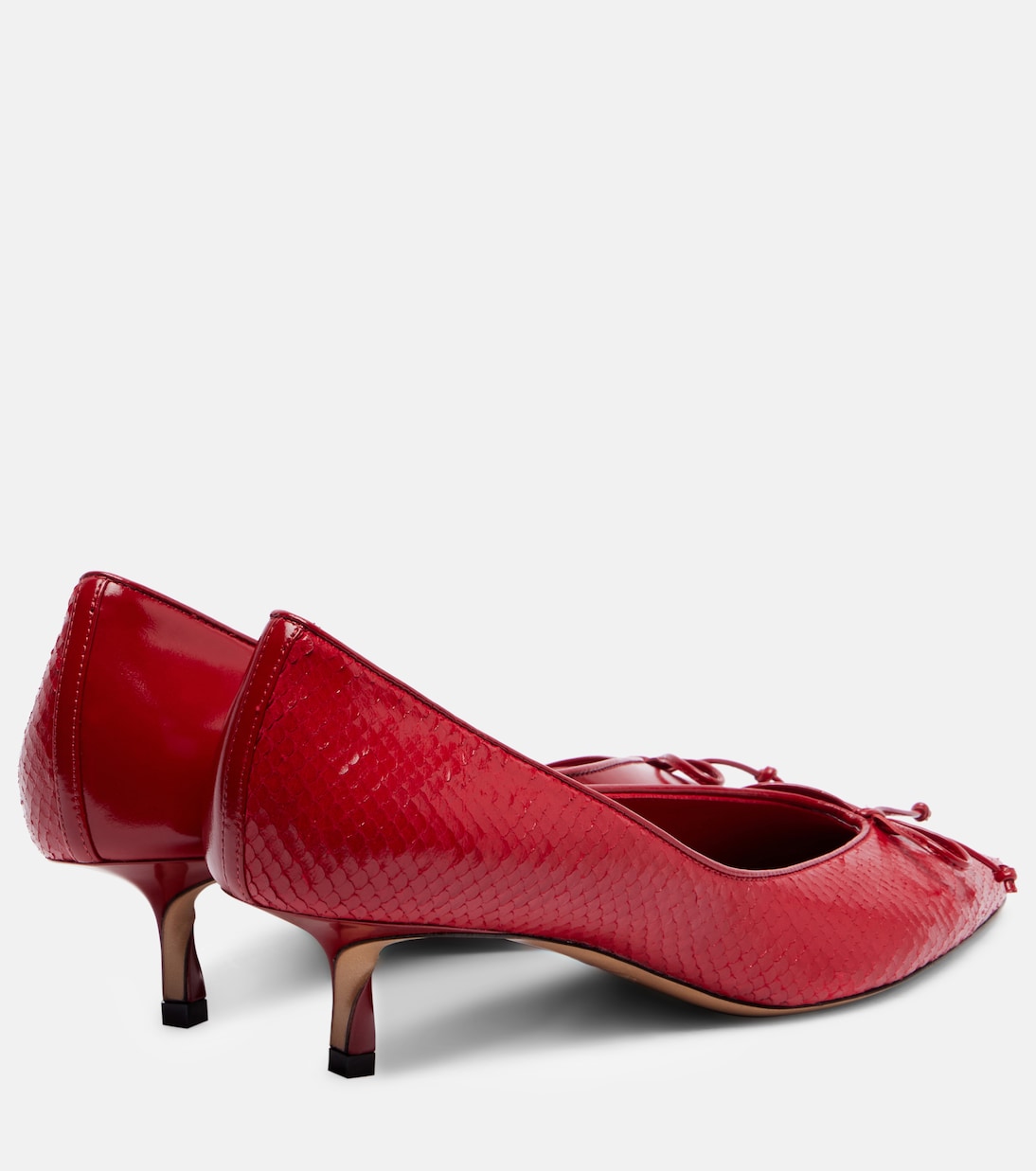 Tourni snake-effect leather pumps | Jacquemus