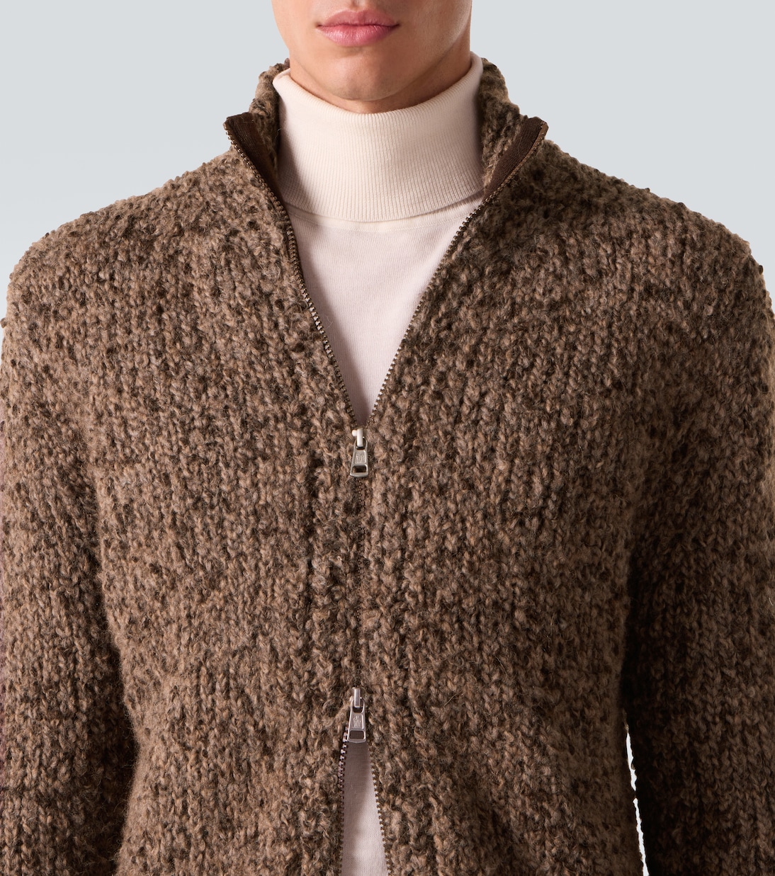 Alpaca and wool zip-up cardigan | Moncler