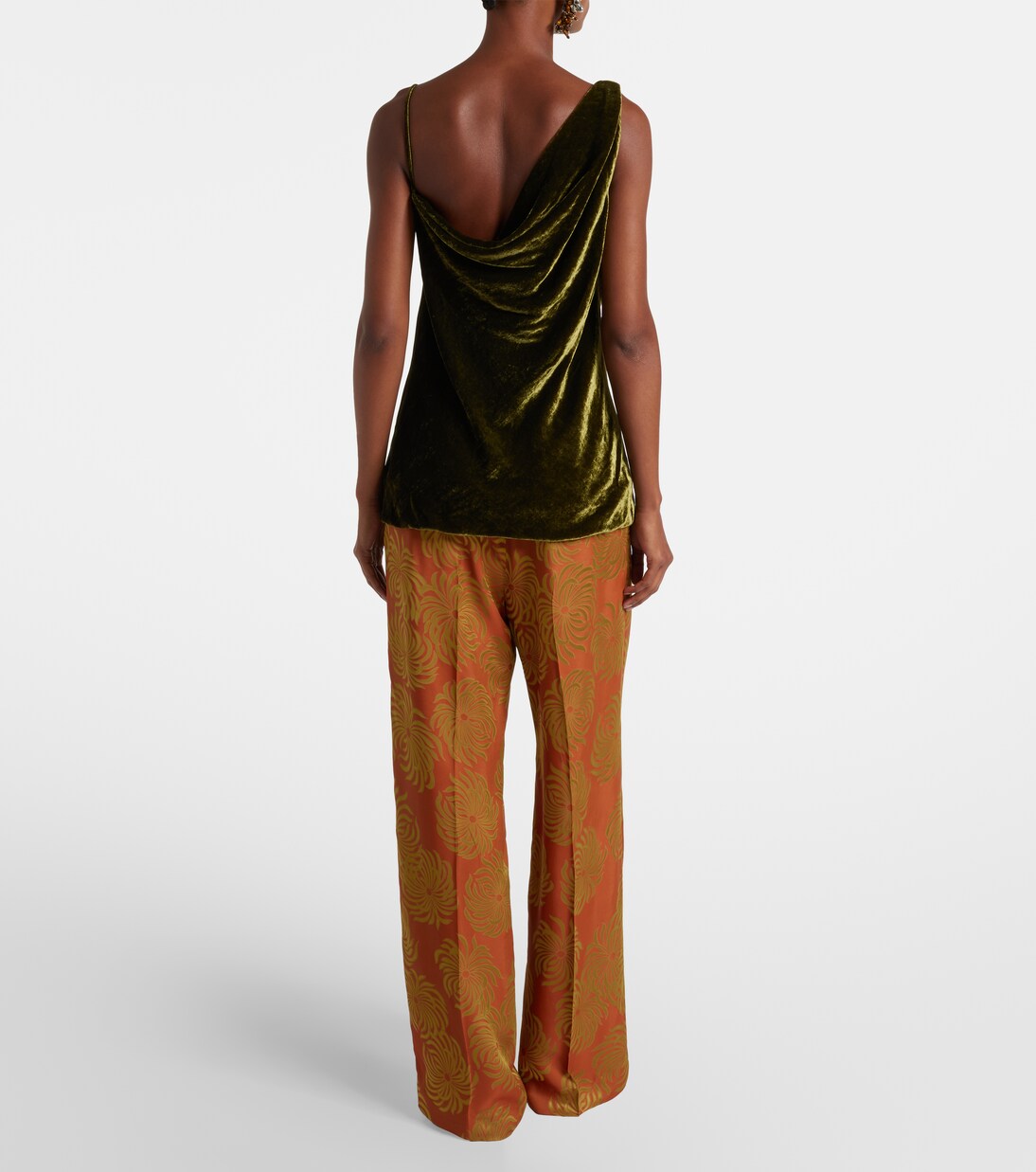 Draped velvet top | Dries Van Noten