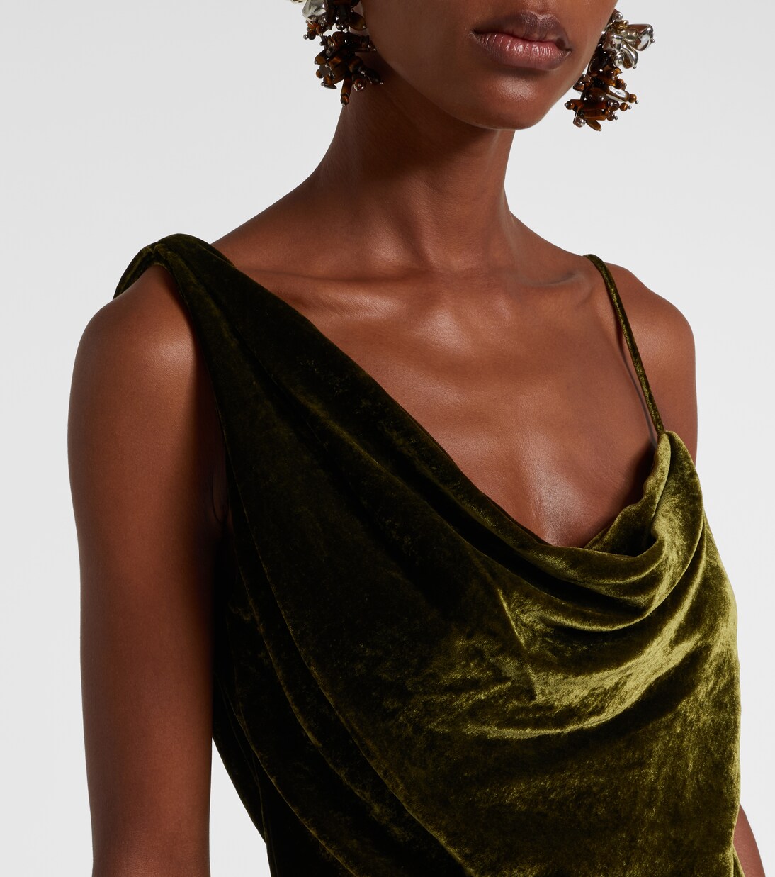 Draped velvet top | Dries Van Noten