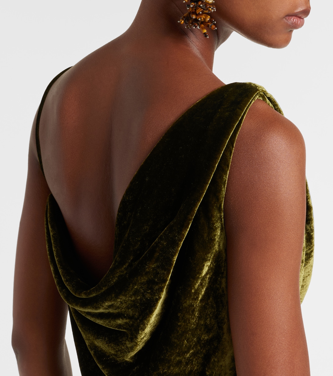Draped velvet top | Dries Van Noten