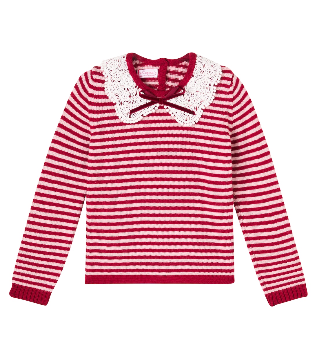 Pull Blanca rayé en laine | La Coqueta