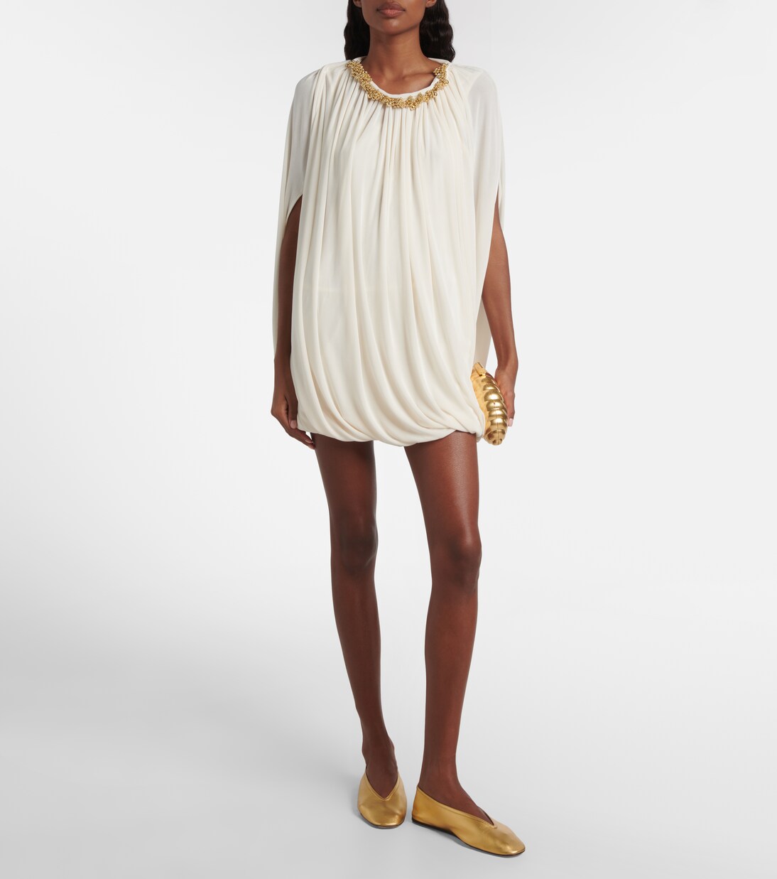 Embellished draped minidress | Xu Zhi