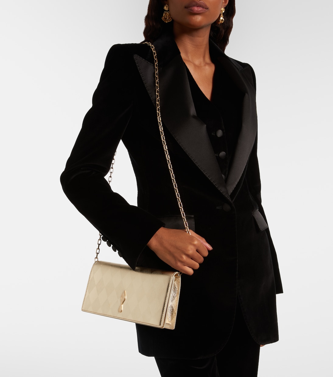 Bettina metallic leather clutch | Christian Louboutin