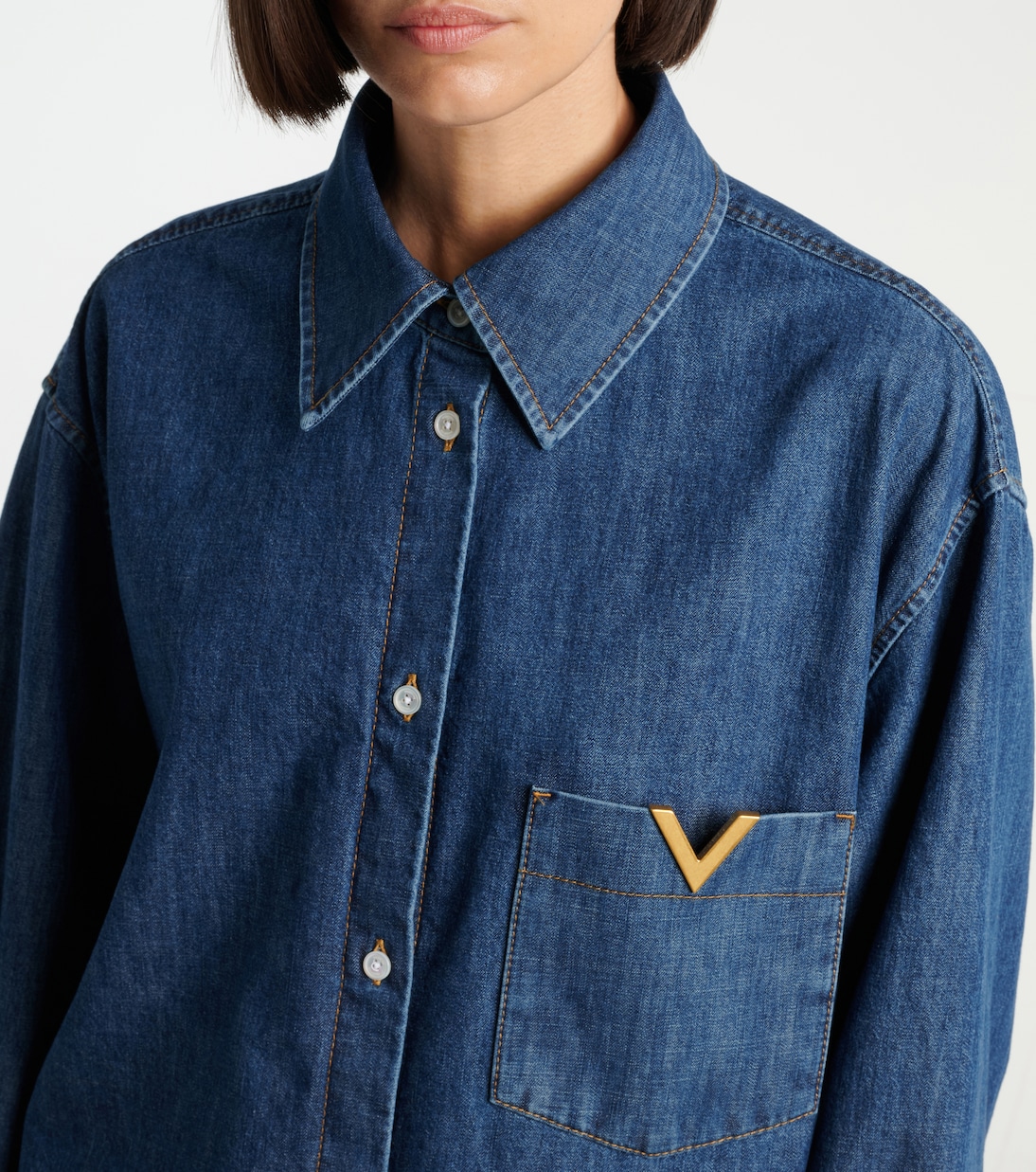 VGold chambray shirt | Valentino