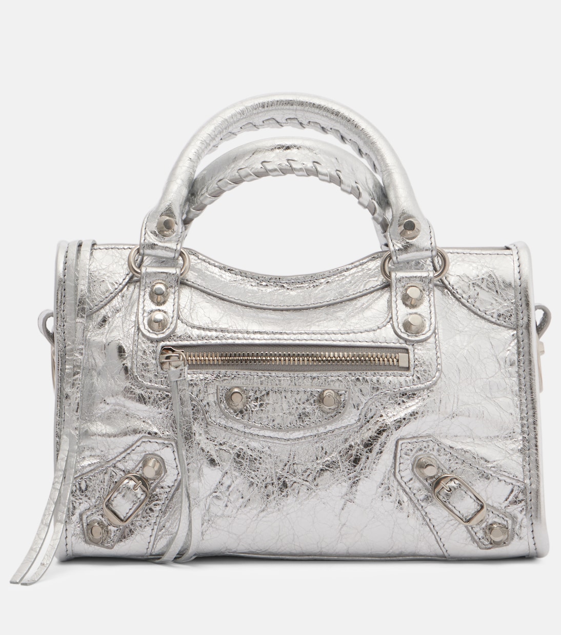 Le City Mini metallic leather shoulder bag | Balenciaga